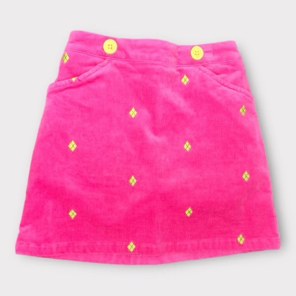Hartstrings Pink Cord Skort Size 5 Girls Lime Green Curduroy skirt with shorts - Picture 2 of 3